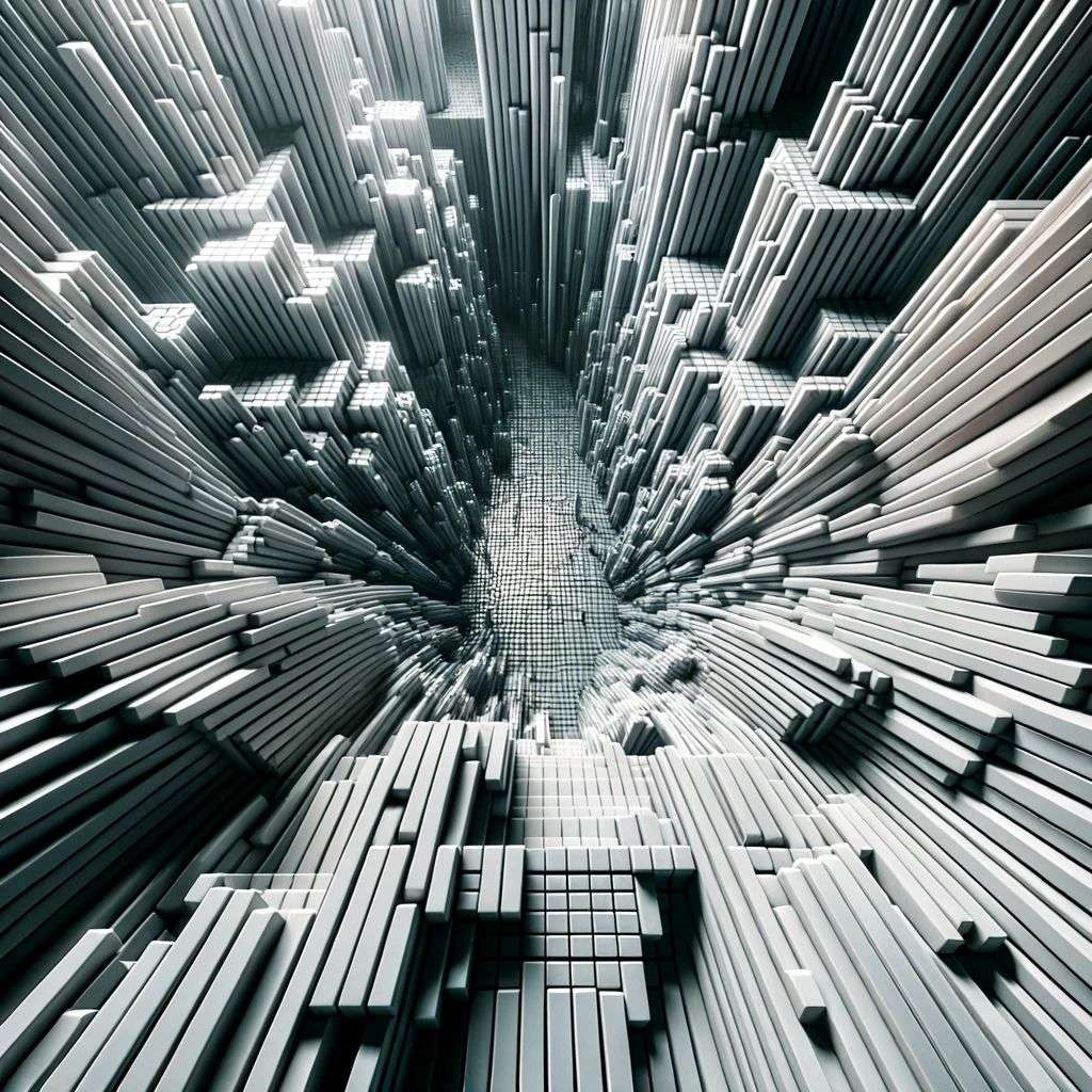 a representation of anxiety, digital art, 3D style